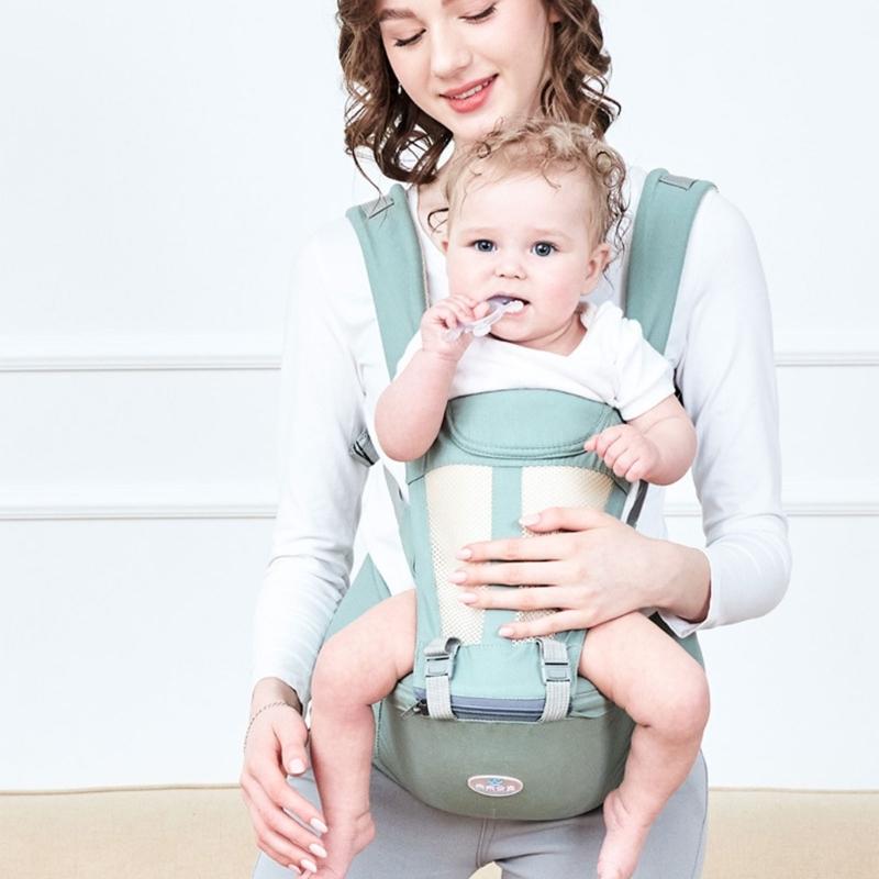 Breathable Infant Carrying Device Convertible Front Facing Position Secure Buckles Wide Shoulder Straps for 0-3 Years