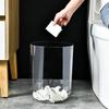 Large Capacity Clear Trash Can Transparent Garbage Can for Living Room Bedroom Office Kitchen Home Decor Household