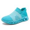 Breathable Knitting Platform Sneakers Men Soft Bottom Non-slip Ladies Sports Shoes  Striped Slip-on Casual Sock Flat Shoes