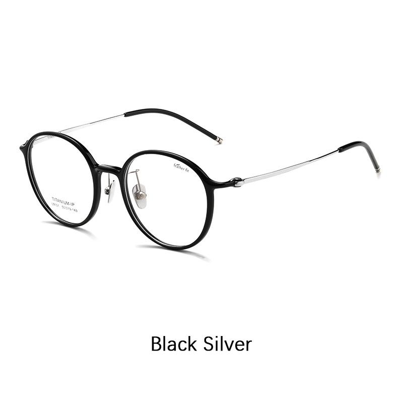 Women's Luxury Retro Round Pure Titanium Glasses Frame Ultralight Myopia Optical Decorative Eyeglasses Frame Computer Goggles