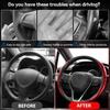 Red Car Steering Wheel Booster Cover Carbon Fiber Anti-slip Accessories US 2PCS