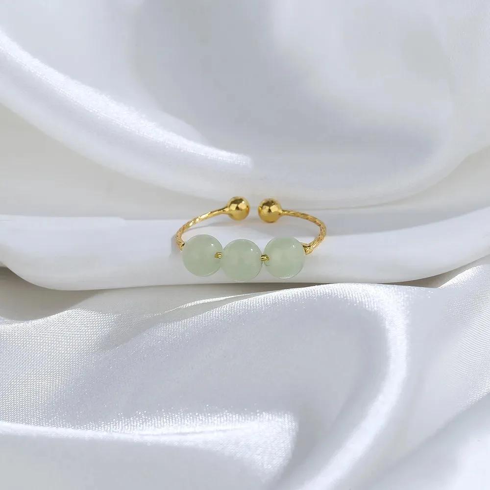 Simple Fashion Cute Adjustable For Female  Open Zircon Smile Stackable Finger Ring  Zircon
