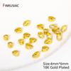 18K Gold Plated Brass Pendants Pinch Bail Clasps,Snap Bail Hook Melon Seeds Clasps Connector For DIY Necklace Making Accessories