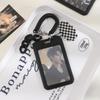 Student School Card Protective Cover Black 3 Inch Photo Card Display Backpack Small Pendant Id Card Holder