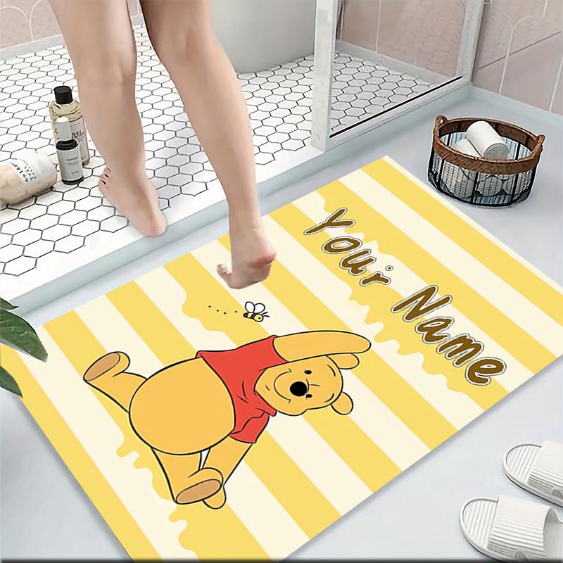 Custom Name "Pooh Tiger Adventure" Carpet Rug Customizable Soft Washable Anti-Slip Home Living Room Sofa Mats Personalized Rug. 0909398
