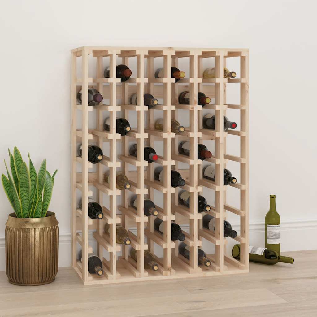 Wine Rack 70 X 33 X 94 Cm Solid Pine Wood