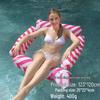 Inflatable PVC Float Recliner: Foldable Striped Swimming Bed