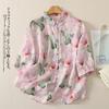 DIMANAF 2026 Plus Size Summer Women Fashion Blouse Shirts Tunic Oversize Loose Casual Lady Tops Floral Print Beach