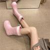 New bundle rain shoes women's fashion outer wear water shoes thick-soled waterproof and non-slip work shoes rubber shoes medium tube rain boots