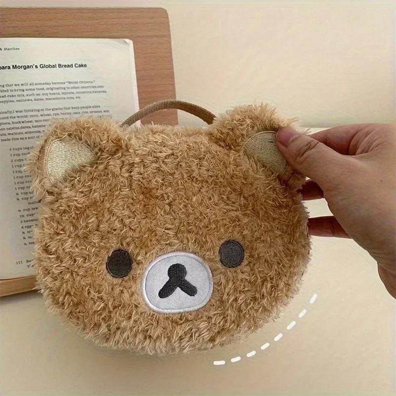 Cute 3D Bear Makeup Bag - Travel Cosmetic Organizer with Mesh Pockets, Portable Toiletry Case for Women Girls Gift