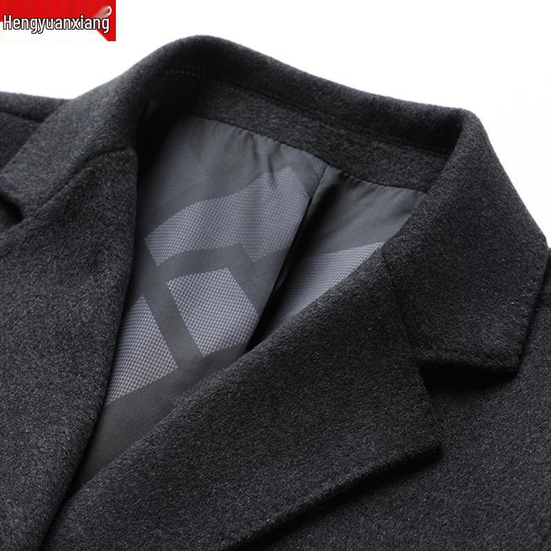Men's Double-Breasted Cashmere Wool Overcoat & Casual Suit Set for Fall/Winter