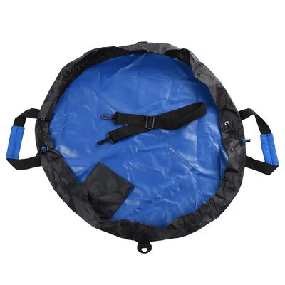 Oxford-Gewebe Neoprenanzug Wechselmatte Surfen Strandmatte Trage-Trockensack mit Schultergurt(blau)