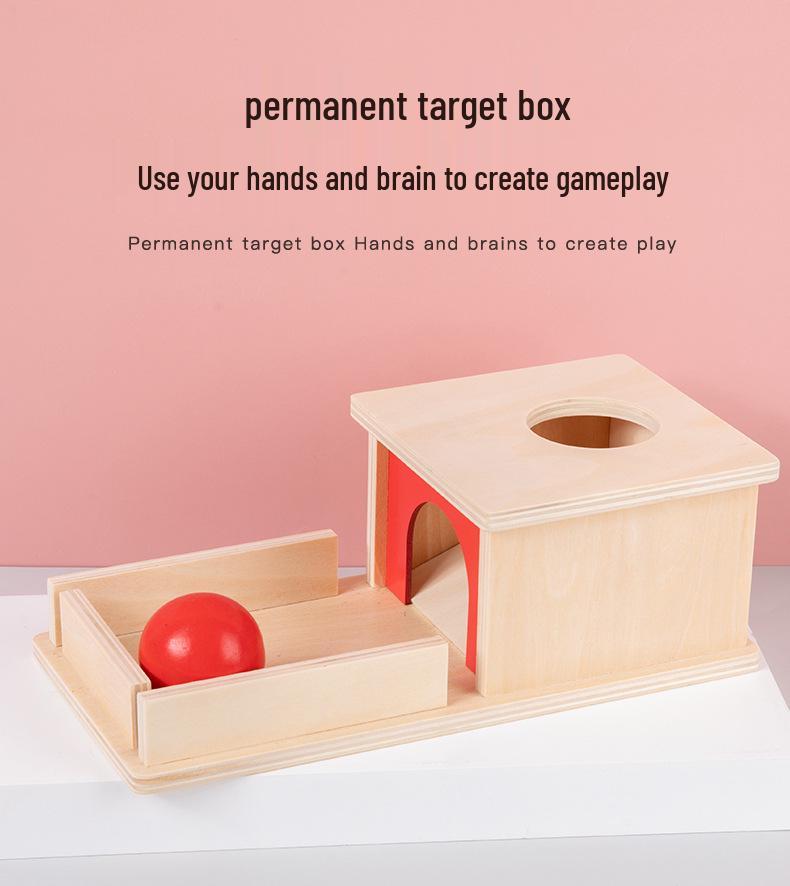 Montessori Holzmünz- und Ballbox Lernspielzeug für Kleinkinder (Alter 1-3)