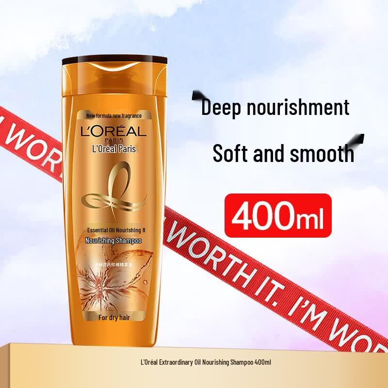 L'Oréal Essential Oil Shampoo & Conditioner Set for Women (400ml/200ml) - Nourishing & Softening Care