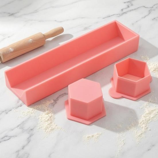 Yousheng Hexagonal Cake Mold, Durable PLA Biscuit Mold, Non-Deformable Easy Clean Baking Tool, for Uniform Flat Cookies And