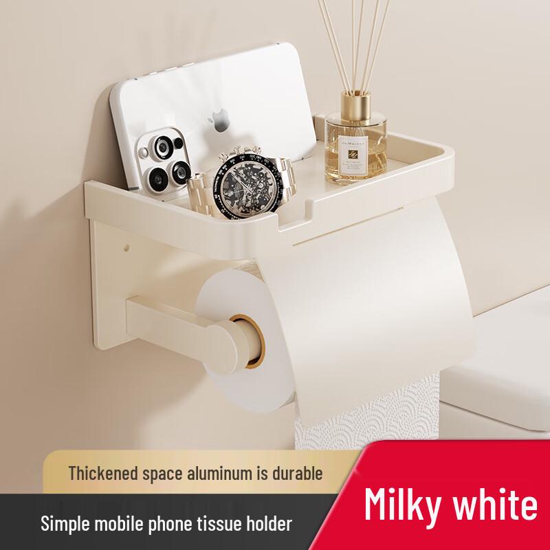 Miling Wall-Mounted Toilet Paper Holder with Shelf