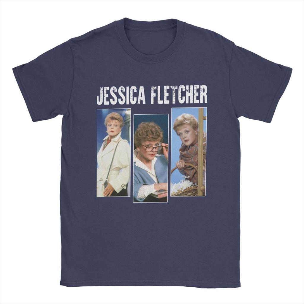 Three Faces Murder She Wrote Fletcher T Shirt for Men 100% Cotton Funny T-Shirt Crewneck Tees Short Sleeve Clothes Birthday Gift
