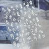3D Crystal Butterfly & Floral Nail Stickers - Baroque Retro Style
