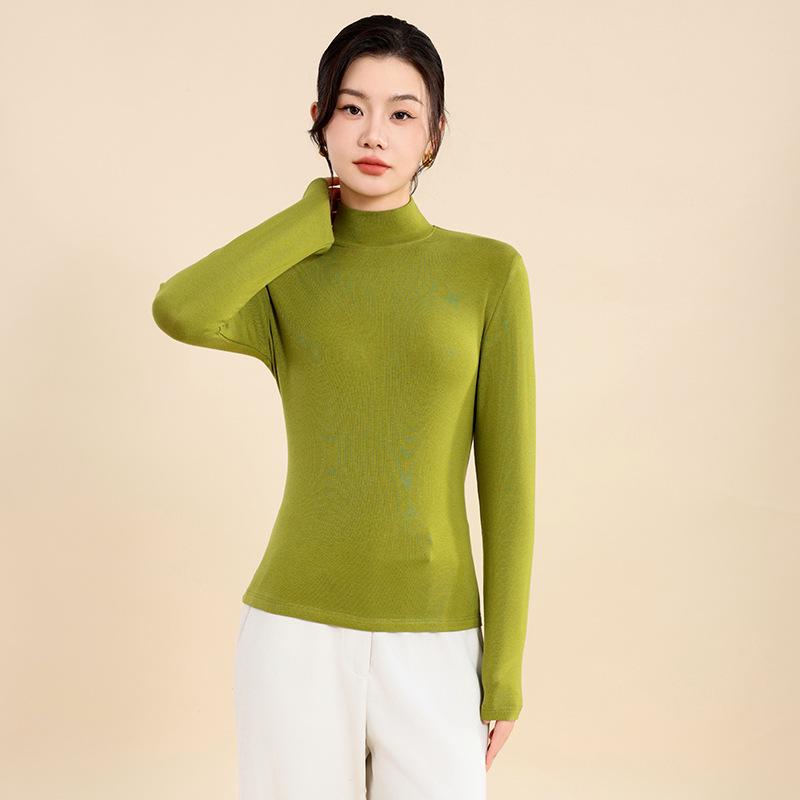2024 Autumn/Winter Women's High Neck Wool Long Sleeve Slimming Sweater