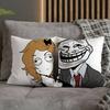 T-Trollface Throw Pillow Case For 45cm 40cm 55cm 50cm 30cm Square Car Pillowcase Shell