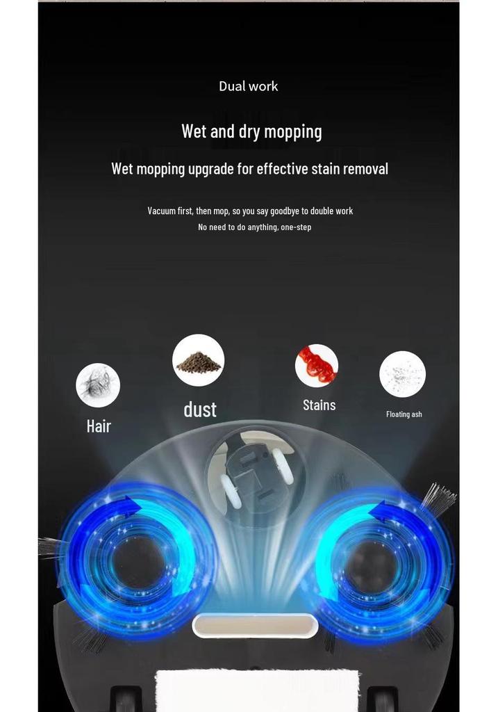 USB Wireless Smart Robot Vacuum Cleaner: Sweeping & Mopping Integrated Appliance, Perfect Home Use Gift.