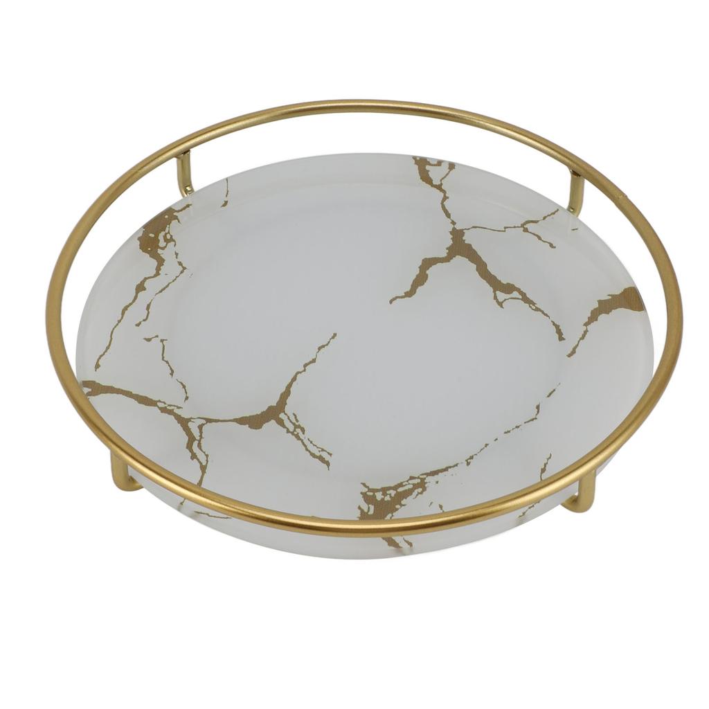 Bathroom Tray Skid Resistant Bathroom Vanity Tray Stylish Elegant Countertop   Tray for Cosmetics Jewelry