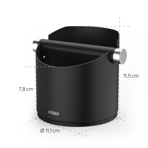 Hama Germany | Knock Box Coffee Grounds Dispenser, Non-Slip, Black, Officially Imported
