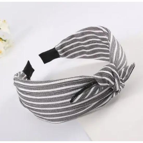 Blaues Schleifen-Stirnband Haarband für Frauen Haarschmuck Erwachsene Punkte Schleife Haar-Stirnband Mädchen Teenager Hartes Stirnband Gestreift