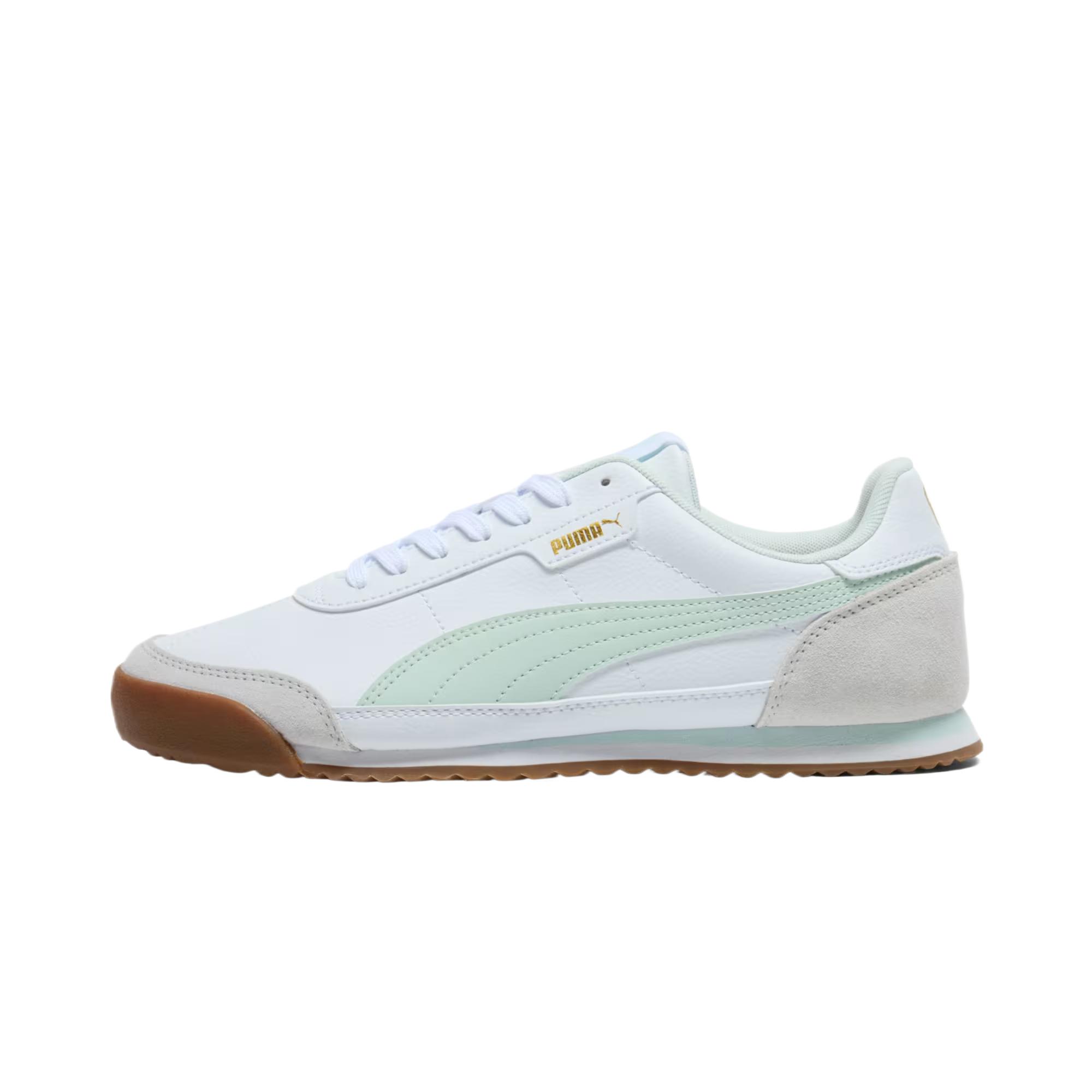 

Puma Turino 2 Leather Comfortable Lightweight Minimalist Fashion Low-Top Training Shoes Women sneaker White Green 403042-10 42