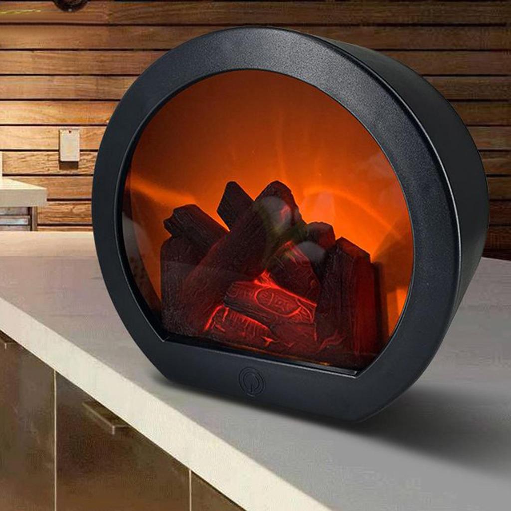 Outdoor Fireplace Lanterns Flameless LED Fire Lamp Battery Operated USB Charging Decorative Flameless Tabletop Light For Indoor