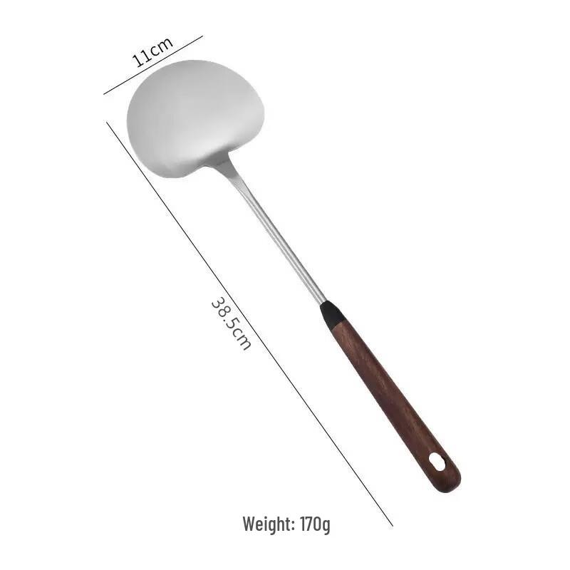 Jing Zhifeng Stainless Steel Kitchen Utensils with Walnut Handles