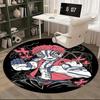 1pc My Hero Academia Deku Round Carpet - Anime Cartoon Design Chair Mat for Office, Home Decor, Living Room