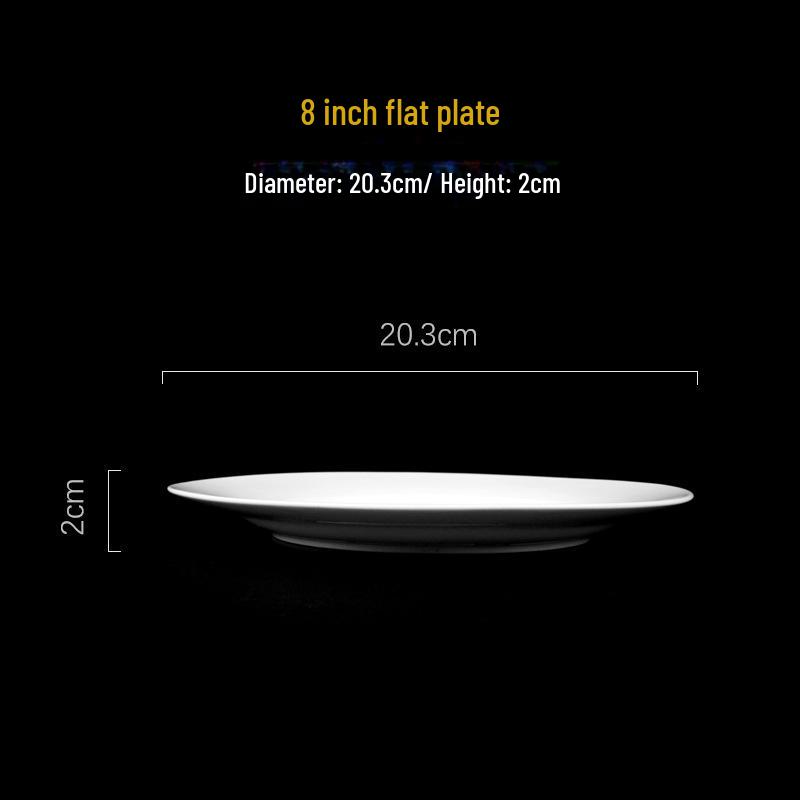 Jingdezhen White Porcelain Bowl Set - Includes Noodle and Soup Bowls with Chopsticks, Ideal for Home or Restaurant Dining