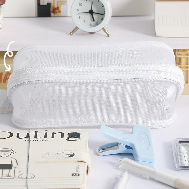 

Simple New Large-capacity Mesh Pencil Bag, Dirt-resistant Primary and Secondary School Student Stationery Bag