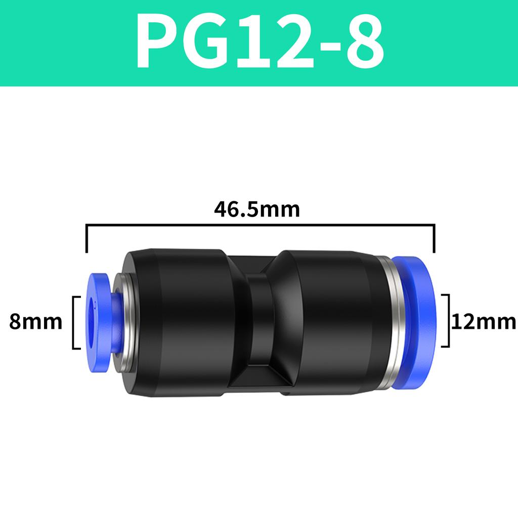 Pneumatic Fittings Fitting Plastic Connector Reducing Joint PU PG for Air Water Hose Tube Push In Straight Gas Quick Connection