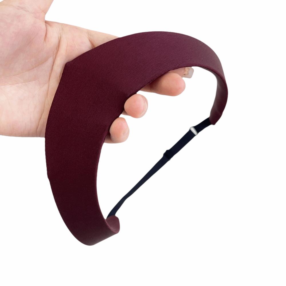 

Elastic Crown Textiles Headband Soft Korean Style Retro Non Slip Hair Hoop Padded Wide Solid Vintage Leisure Headband Women червоний