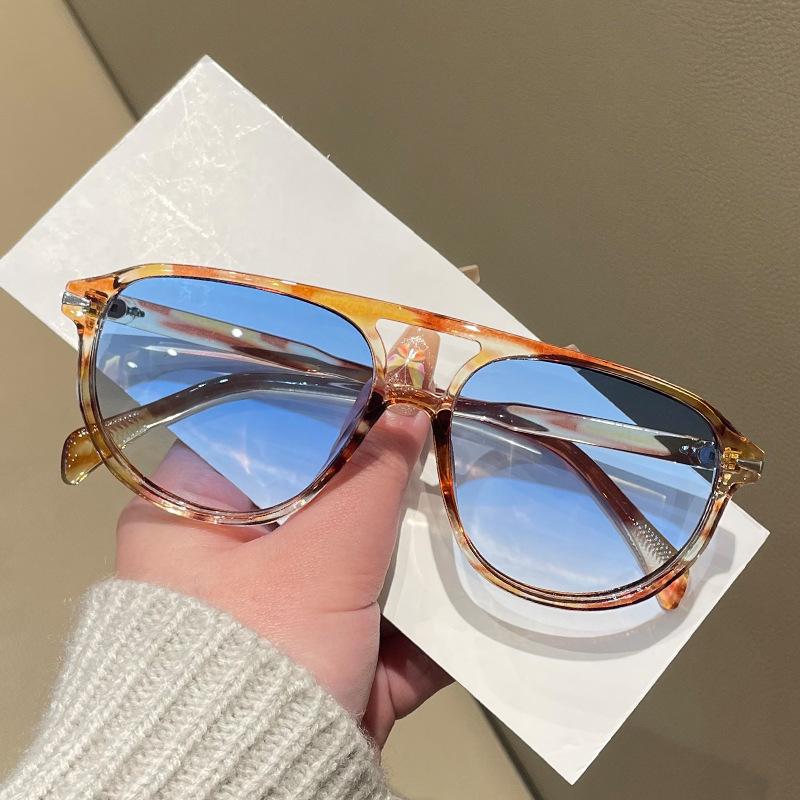 Vintage Style Men Sunglasses Pilot Shape Double Bridge Sun Glasses for Women High Quality UV Protection Men's Sunglass