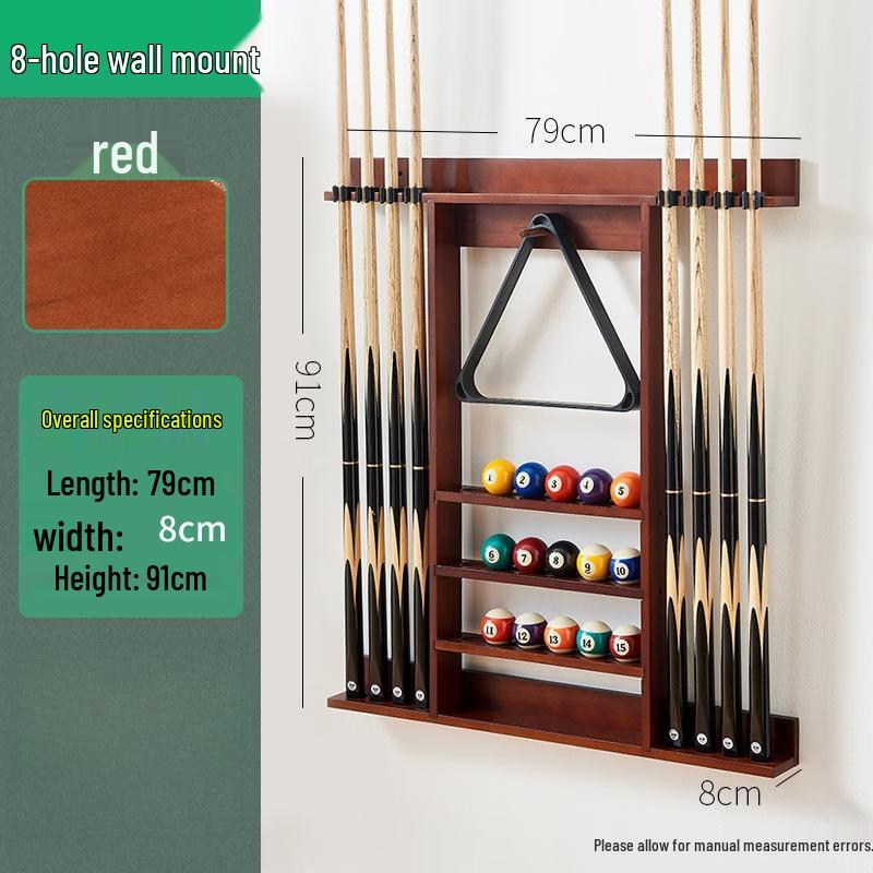 Jundingying Solid Wood 8-Cue Wall Rack