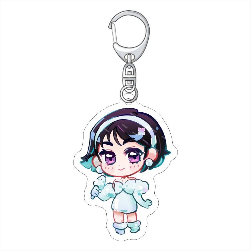 Anime Alien Stage Peripheral Keychain Acrylic MIZI SUA TILL IVAN HYUNA LUKA Pendant Key Chains Fans Cosplay Accessories Gift