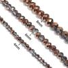 1 Strand 4 6 8mm Faceted Crystal Beads Gold Grey Glass Loose Spacer Beads For Jewelry Making DIY Bracelet Necklace Accessories