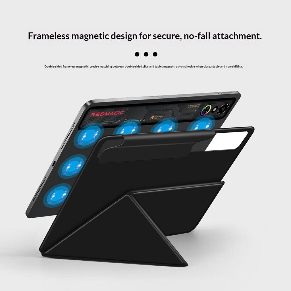 Kožené pouzdro Origami Stand s magnetickým krytem pro tablet ZTE nubia RedMagic Astra