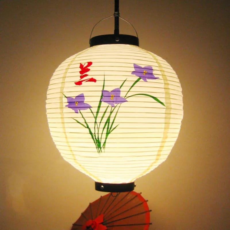 30cm Japanese Izakaya Outdoor Waterproof Decor Lanterns Sake Sushi Lamian Noodles Salmon Cuisine Restaurant Advertising Lantern