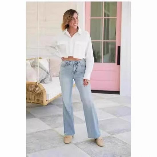 

Light Blue High-Waisted American Jeans XL