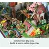 DIY Wooden Miniature Building Kits 3D Forest Whisper Miniature House Puzzle Cottage Casa Dollhouses For Friends Gifts