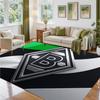 Borussia Mönchengladbach Design Crystal Velvet Rug Soft Decorative Mat for Bedroom Entrance