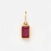 New Titanium Steel 12 Birthstone Pendant DIY Accessories Necklace Square Colored Zircon Pendant Color Preservation