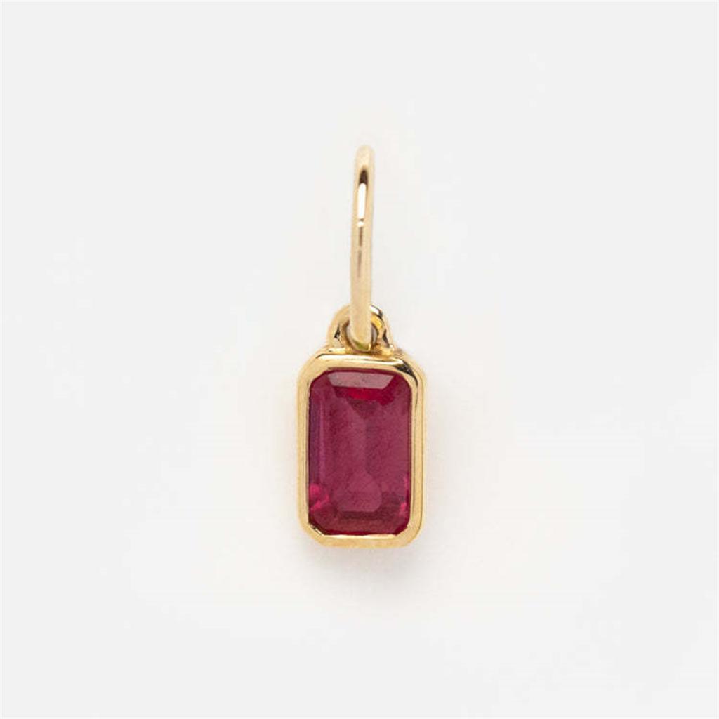 New Titanium Steel 12 Birthstone Pendant DIY Accessories Necklace Square Colored Zircon Pendant Color Preservation