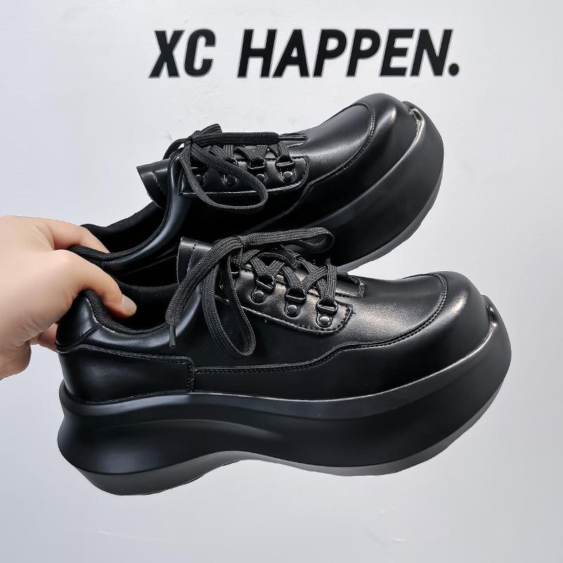 Leather shoes men's 2024 new casual business sports derby shoes men's summer British platform men's shoes 24372-A