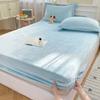 1pc Flannel Fleece Bed Sheet Solid Color Bed Cover Velvet Fitted Sheet Non-slip Bed Linen Warm 90x200 Mattress Protectors