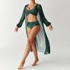 2026 Sexy Plus Size Women's Printed Bikini 3-Piece Set - European & American Swimwear